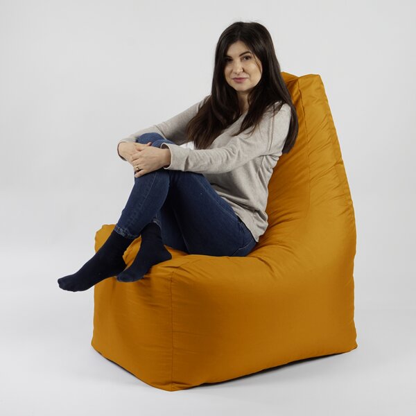 Fotoliu puf, Sunlounger EVO XL, umplutura de burete Memory Mix, material impermeabil - Portocaliu