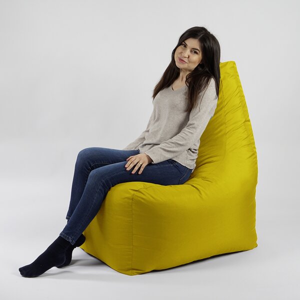Fotoliu puf, Sunlounger EVO XL, umplutura de burete Memory Mix, material impermeabil - Galben