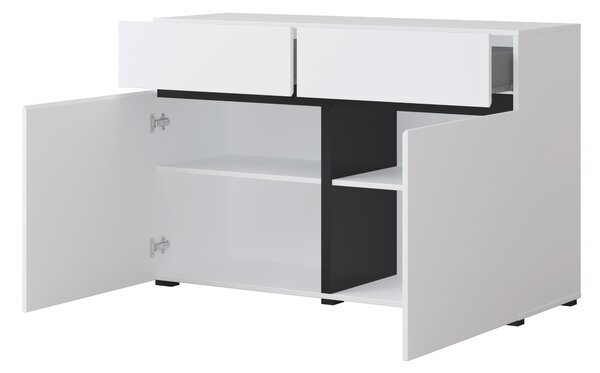 Comodă Crossroad W45 (negru + alb). Promo -14%. 1118162