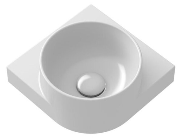 Ravak Yard lavoar 28x28 cm de colț clasică-mobilier alb luciu XJX01228000