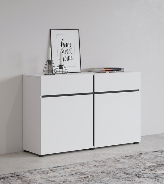 Comodă Crossroad W45 (negru + alb). Promo -14%. 1118162