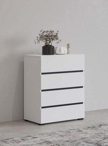 Comodă Crossroad H W27 (alb + negru). Promo -19%. 1118185