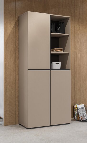 Dulap cu rafturi Crossroad H C88 (congo + negru). Promo -21%. 1118190