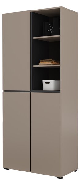 Dulap cu rafturi Crossroad H C88 (congo + negru). Promo -21%. 1118190