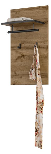 Panou cuier Crossroad H N03 (stejar wotan + negru). Promo -6%. 1118191