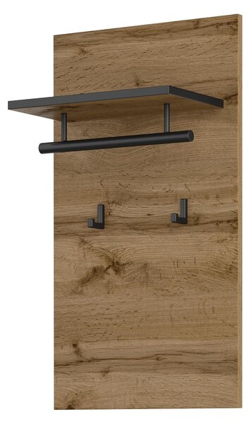 Panou cuier Crossroad H N03 (stejar wotan + negru). Promo -6%. 1118191