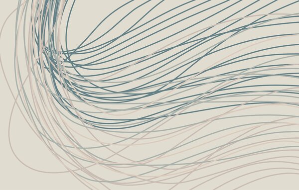 Fototapet Liniile curgătoare creează un ritm ușor, Fototapet abstracte, Fototapet populare, t00189v1 - Tapeko.ro
