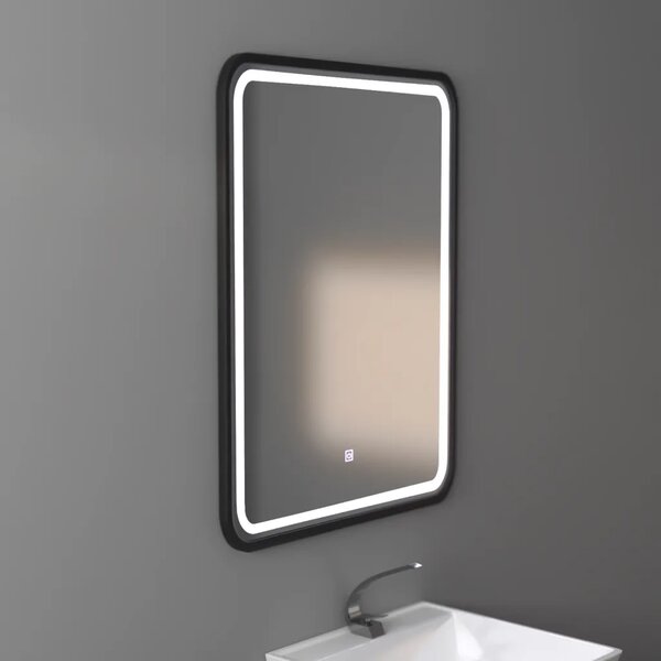 Oglinda LED Touch Rama Neagra 60x80cm
