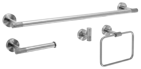 Set accesorii pentru baie GRID Brush Nickel 4 piese