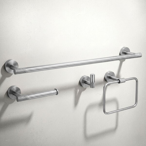 Set accesorii pentru baie GRID Brush Nickel 4 piese