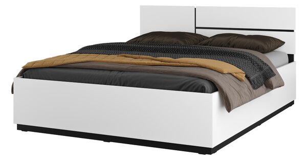 Pat matrimonial 160 cm Crossroad S31 (alb + negru). 1118238