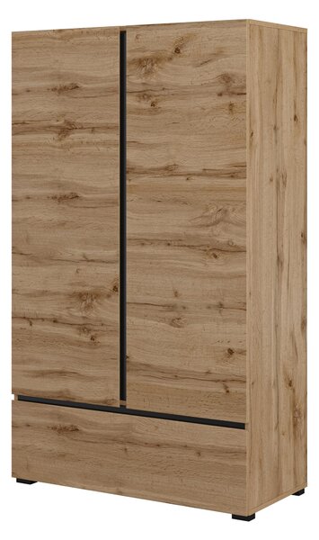 Dulap cu rafturi Crossroad S38 (stejar wotan + negru). 1118260