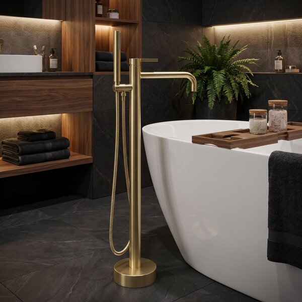 Baterie de podea Rea Foster Brush Gold