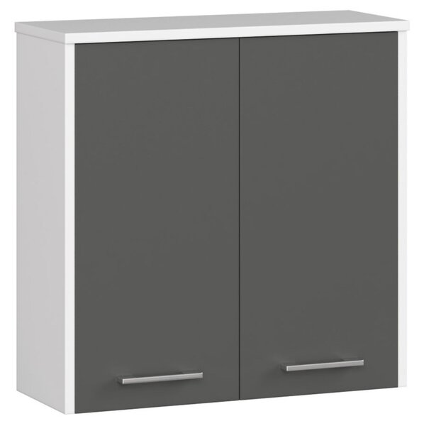 Dulap de baie suspendat Farid TYP5 (alb + grafit gri). Promo -15%. 1070856