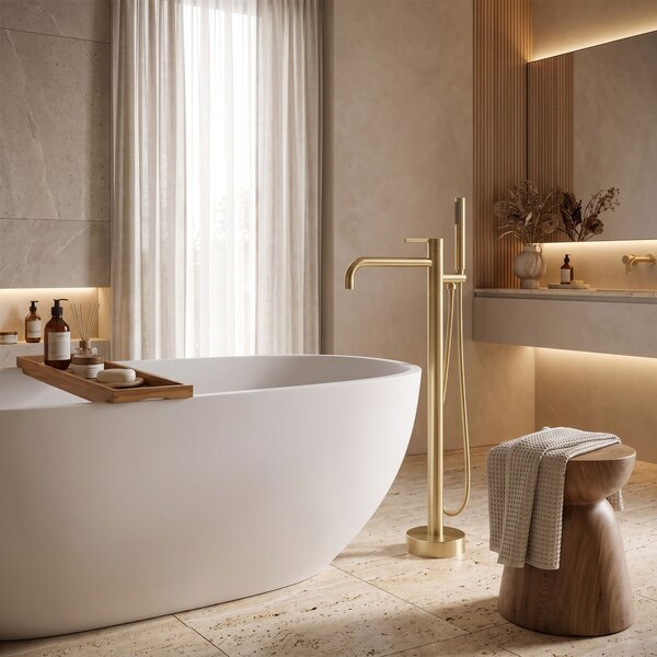 Baterie de podea Rea Foster Brush Gold