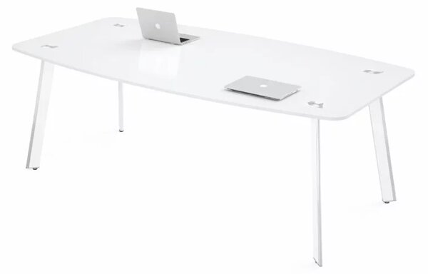 Masa conferinta Noble Line, din sticla securizata - dimensiuni 2400*1200*750 mm