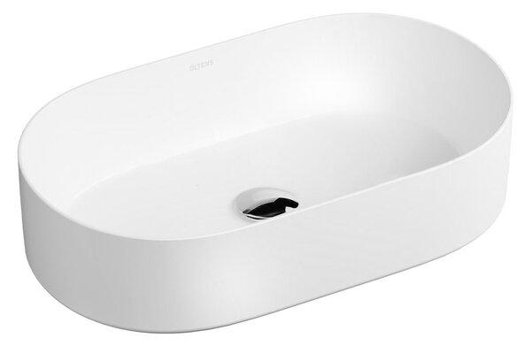 Oltens Lom Thin lavoar 52x30 cm ovale de blat alb luciu 40328000
