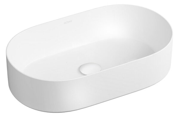 Oltens Lom Thin lavoar 52x30 cm ovale de blat alb luciu 40328000