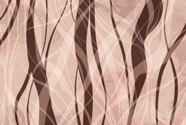Fototapet Valuri moi în tonuri calde de pământ, Fototapet abstracte, Fototapet populare, t00207 - Tapeko.ro