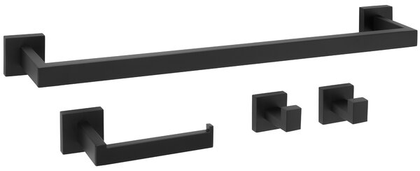 Set accesorii pentru baie Rio Black 4 piese