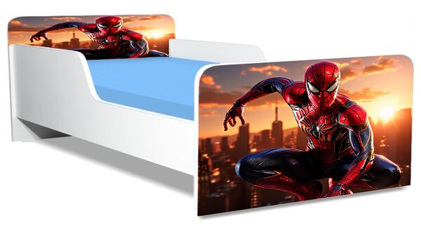 Pat Copii Spiderman 6 Model Creativ 2-8 ani Cu Saltea Inclusa 140x70 Cm Ptv5549