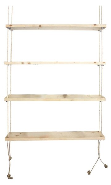 Raft de perete Rabia lemn masiv culoare lemn natural 99x16x170cm