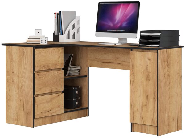 Masă PC de colț Bienvenida (stejar craft) (S). Promo -22%. 1117074