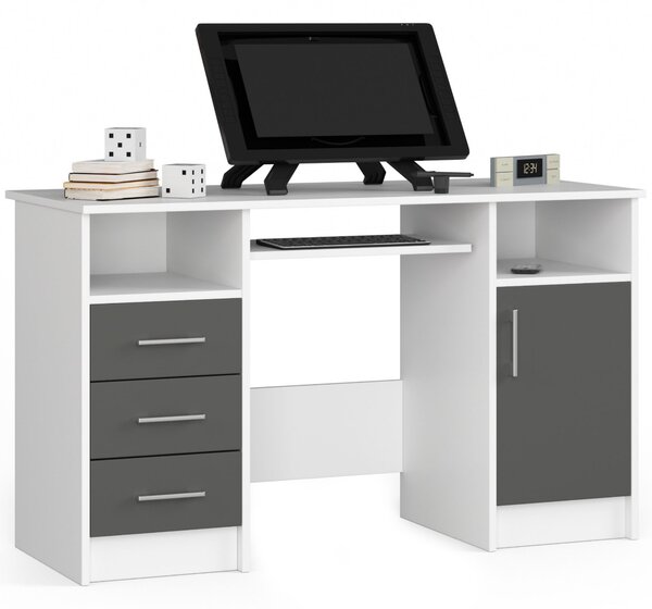 Masă PC Asegura (alb + grafit). Promo -13%. 1117077
