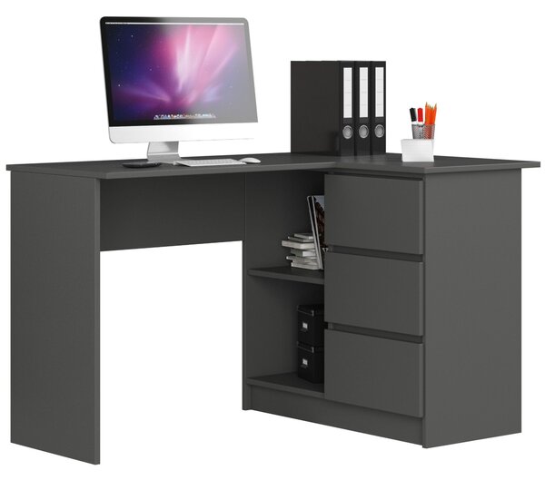 Masă PC de colț Balcon (grafit) (D). Promo -12%. 1117082