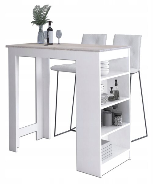 Masă bar Starlink (alb + stejar sonoma). Promo -18%. 1117103