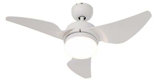 Ventilator de tavan alb 86,7 cm incl. LED Dimmable cu telecomandă - Yuki