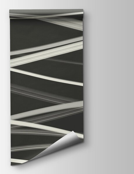 Fototapet Linii albe pe un fundal negru, Fototapet abstracte, Fototapet populare, t00260 - Tapeko.ro