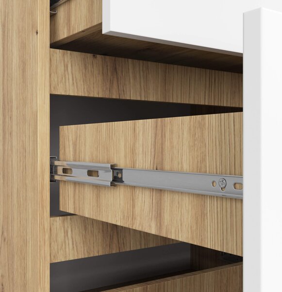 Comodă Kraft 10SZ (stejar artisan + alb). Promo -17%. 1117183