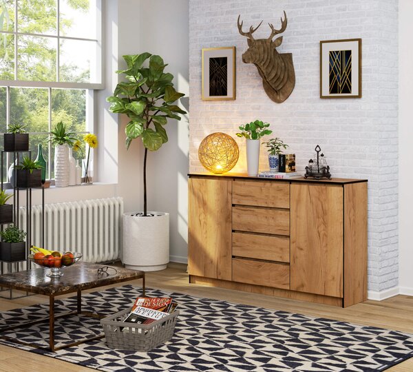 Comodă Kurtinaitis 2D 4SZ (stejar craft). Promo -19%. 1117190