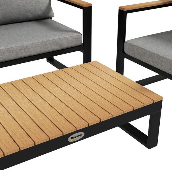 Outsunny Set din 4 piese de mobilier pentru gradina cu canapea pe | Aosom Romania