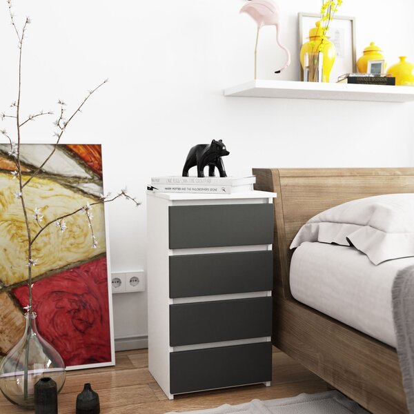 Comodă Cobertura (alb + grafit). Promo -17%. 1117201