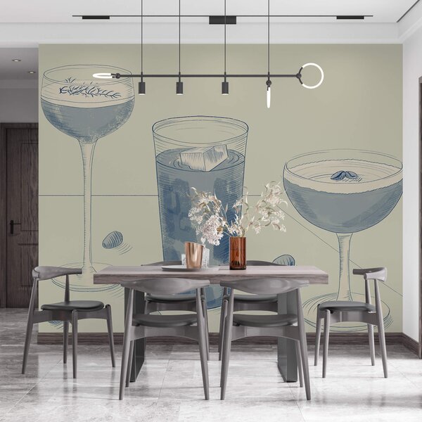 Fototapet Grup de pahare de băuturi, Fototapet moderne, Fototapet populare, t00283 - Tapeko.ro
