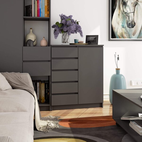Comodă Kirmair (grafit). Promo -14%. 1117244
