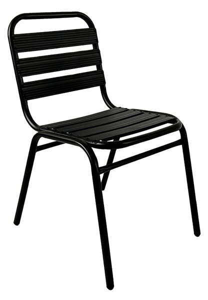 Set 3 buc masă și scaune de grădină Sussie-Vergo Negru 60x60x70 cm
