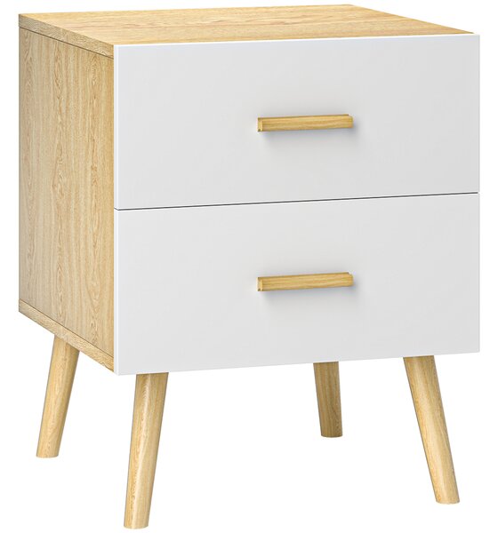 Comodă HOMCOM 2S stejar 40x50 | Aosom Romania