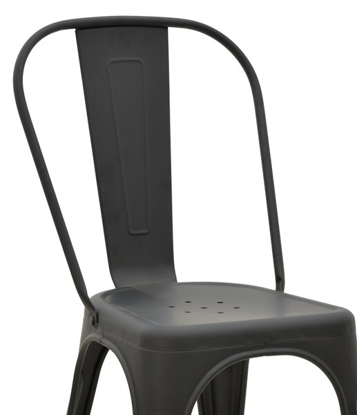 Scaun de grădină Utopia Negru 44x44x85 cm