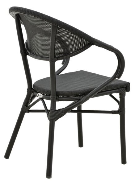 Scaun de grădină Isaia Negru 57x57x83 cm