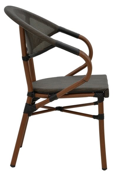 Scaun de grădină Isaia Negru 57x57x83 cm
