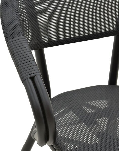 Scaun de grădină Isaia Negru 57x57x83 cm