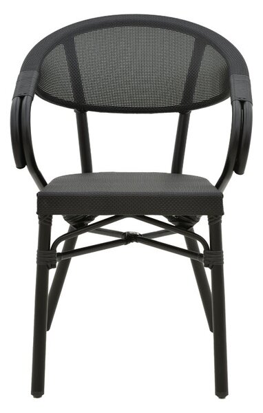 Scaun de grădină Isaia Negru 57x57x83 cm