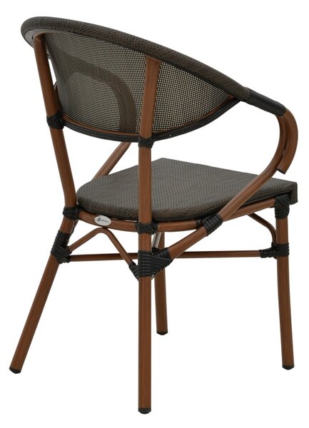 Scaun de grădină Isaia Negru 57x57x83 cm