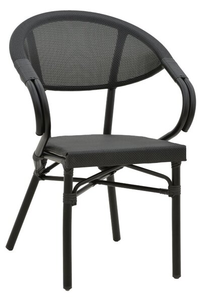 Scaun de grădină Isaia Negru 57x57x83 cm