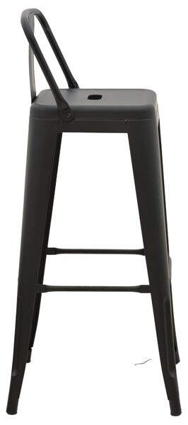 Scaun de bar de grădină Utopia Negru 42x42x97 cm