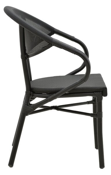Scaun de grădină Isaia Negru 57x57x83 cm