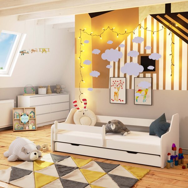 Pat pentru copii 180x80 cm ( cu somieră și saltea) Legitima 180x80 cm (alb). Promo -19%. 1117300